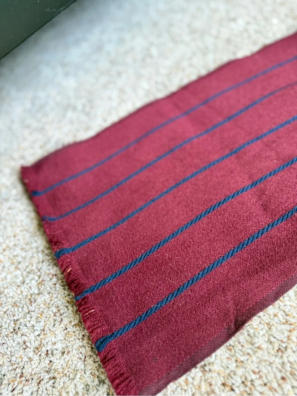 Robert Graham Reversible Maroon and Yellow Striped Scarf